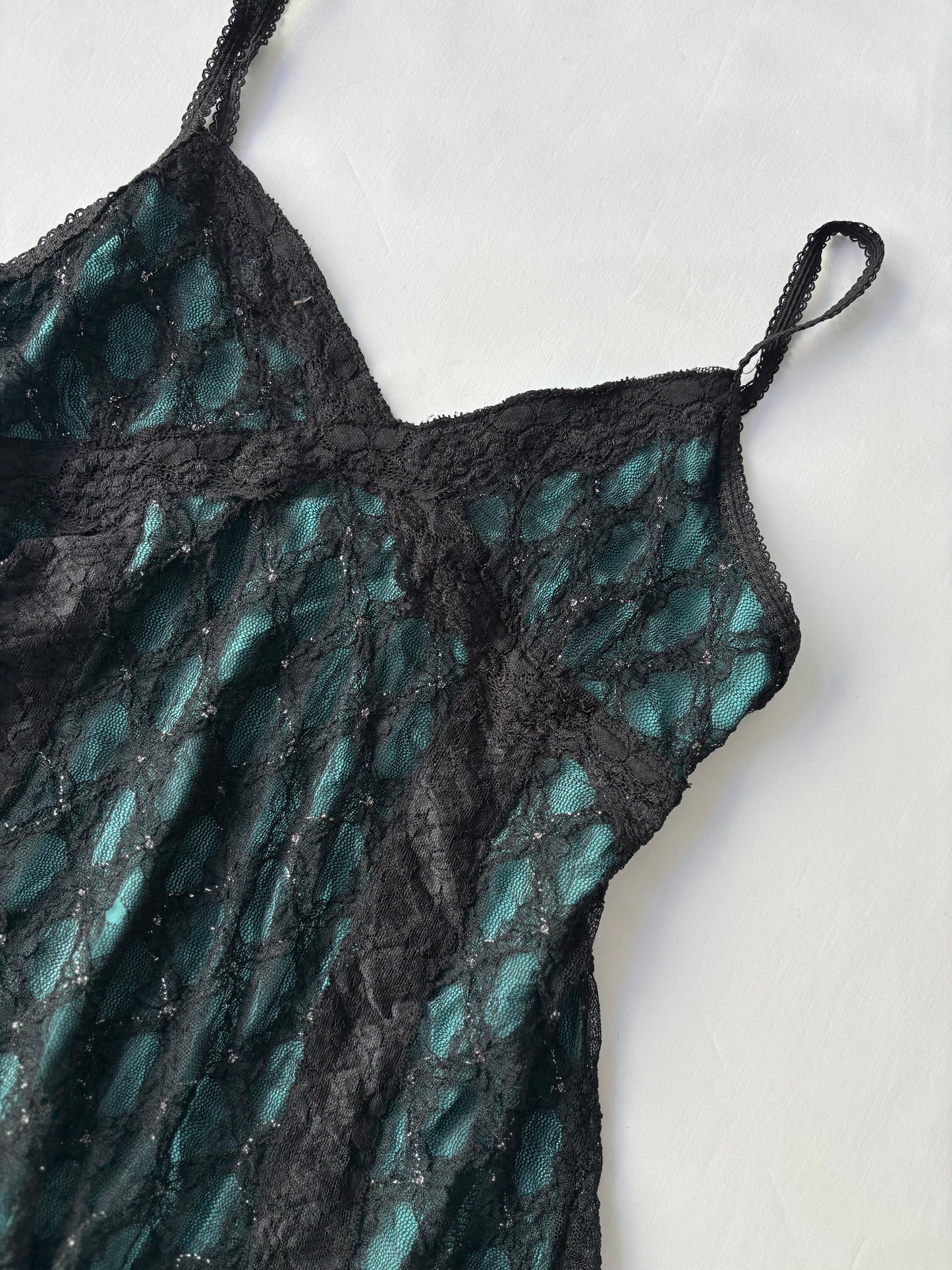 00’s Teal lace Japanese top | Size 10