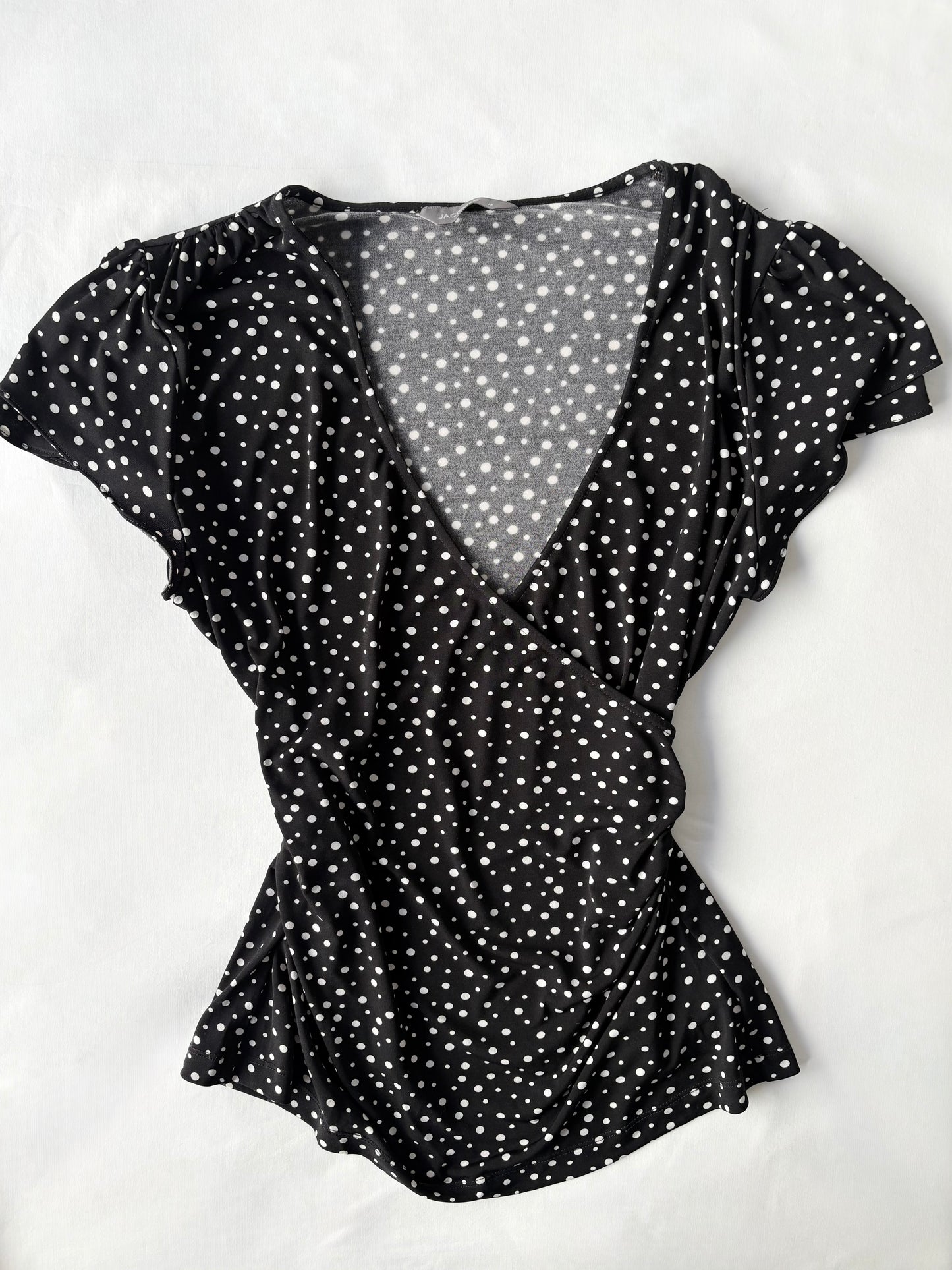00’s Polka dot crossover top | Size 12-14