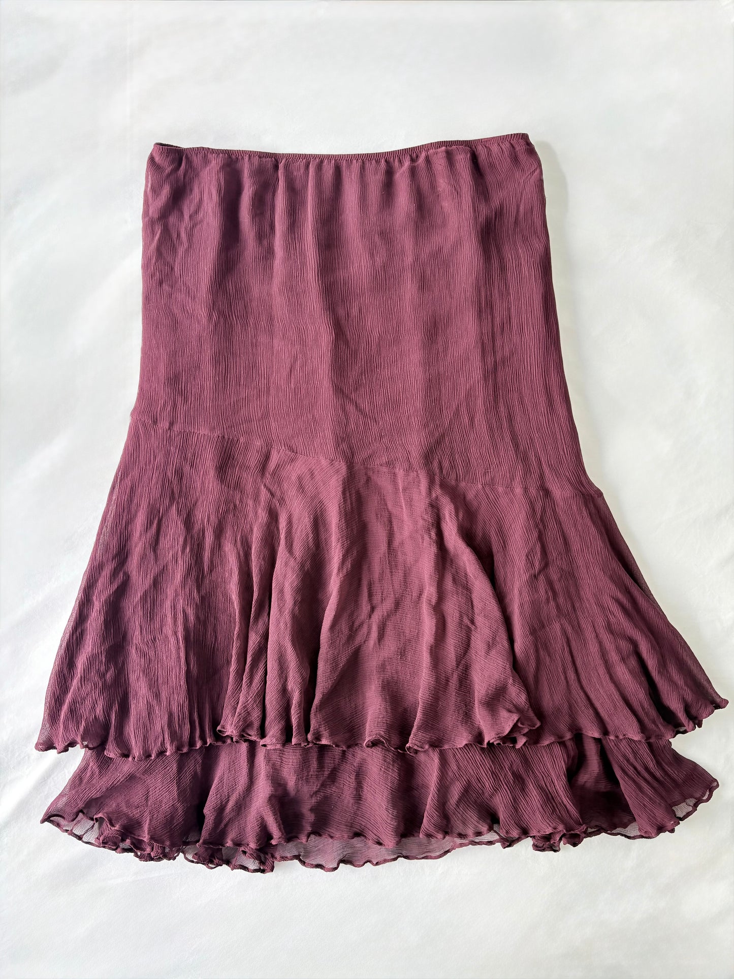 00’s Silk purple midi skirt | Size large