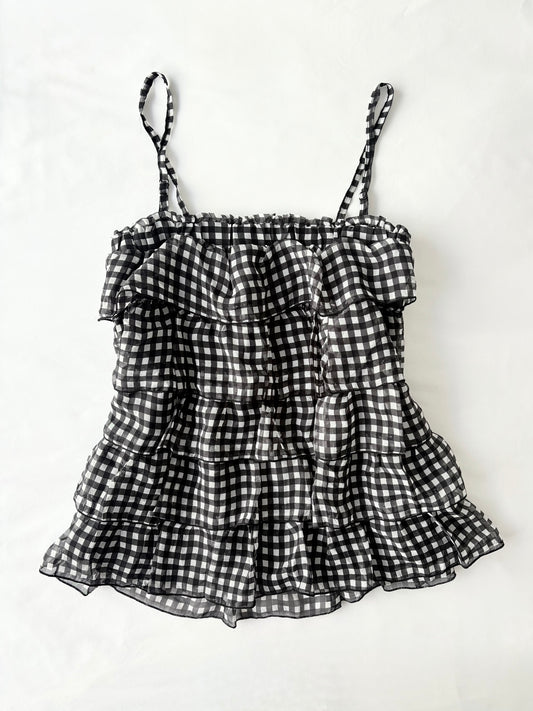 00’s Tiered checkered cami | Size medium