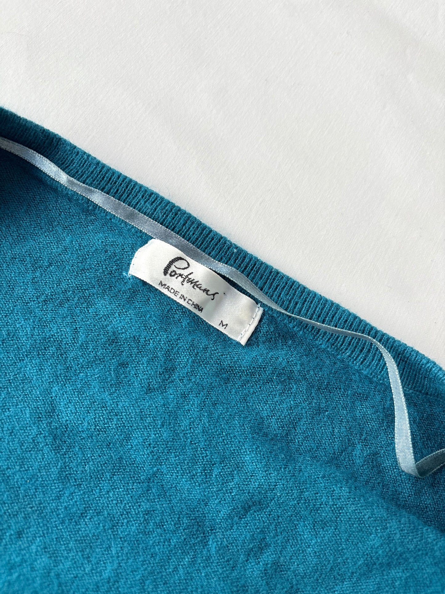 00’s Teal Portmans ribbon knit | Size medium