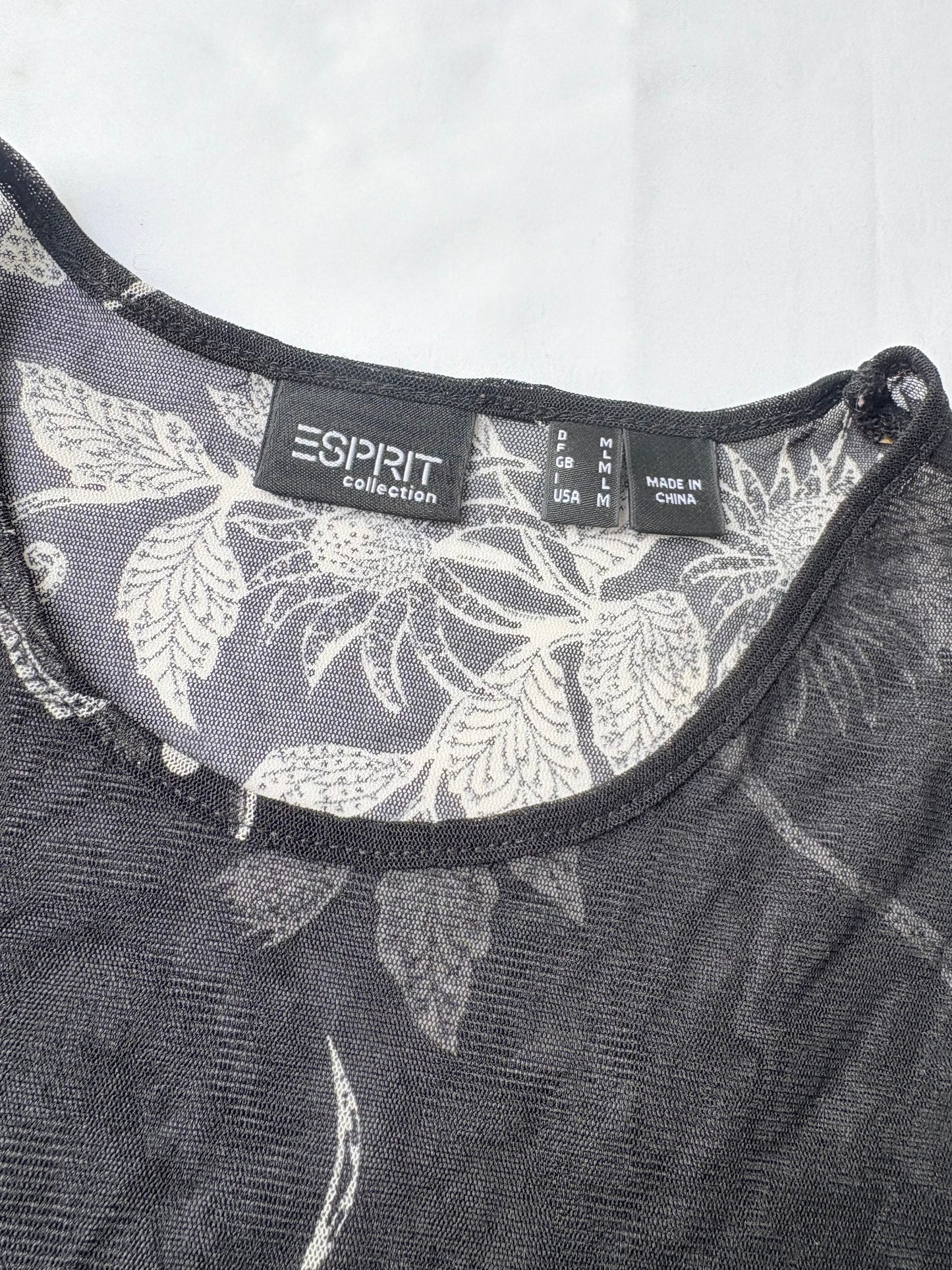 00’s Esprit floral mesh tank | Size medium