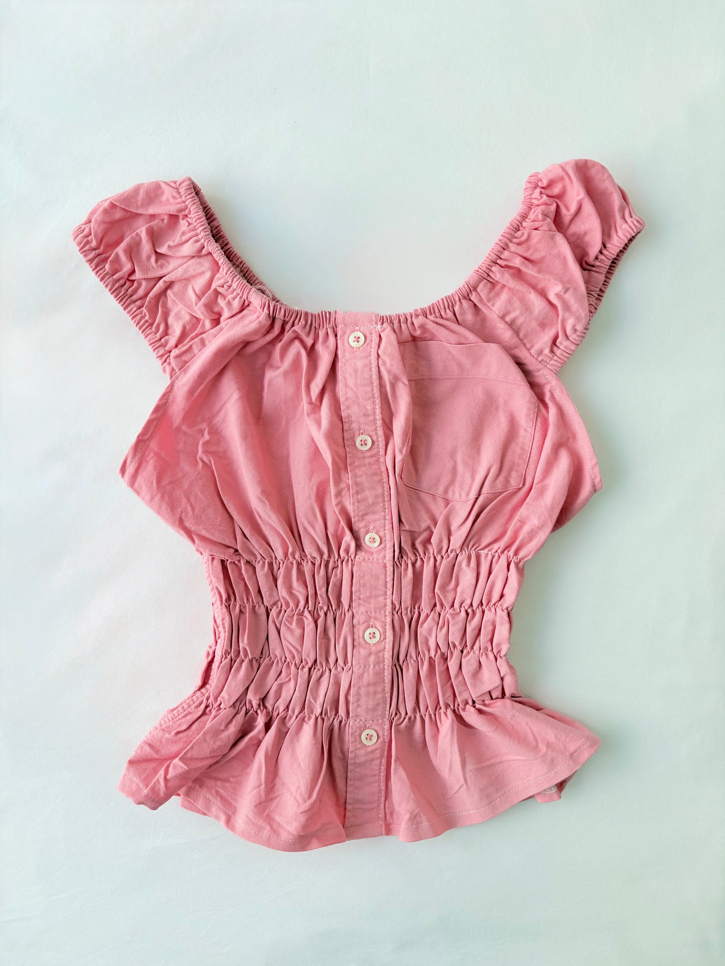 00’s Pink milkmaid top | Size 12