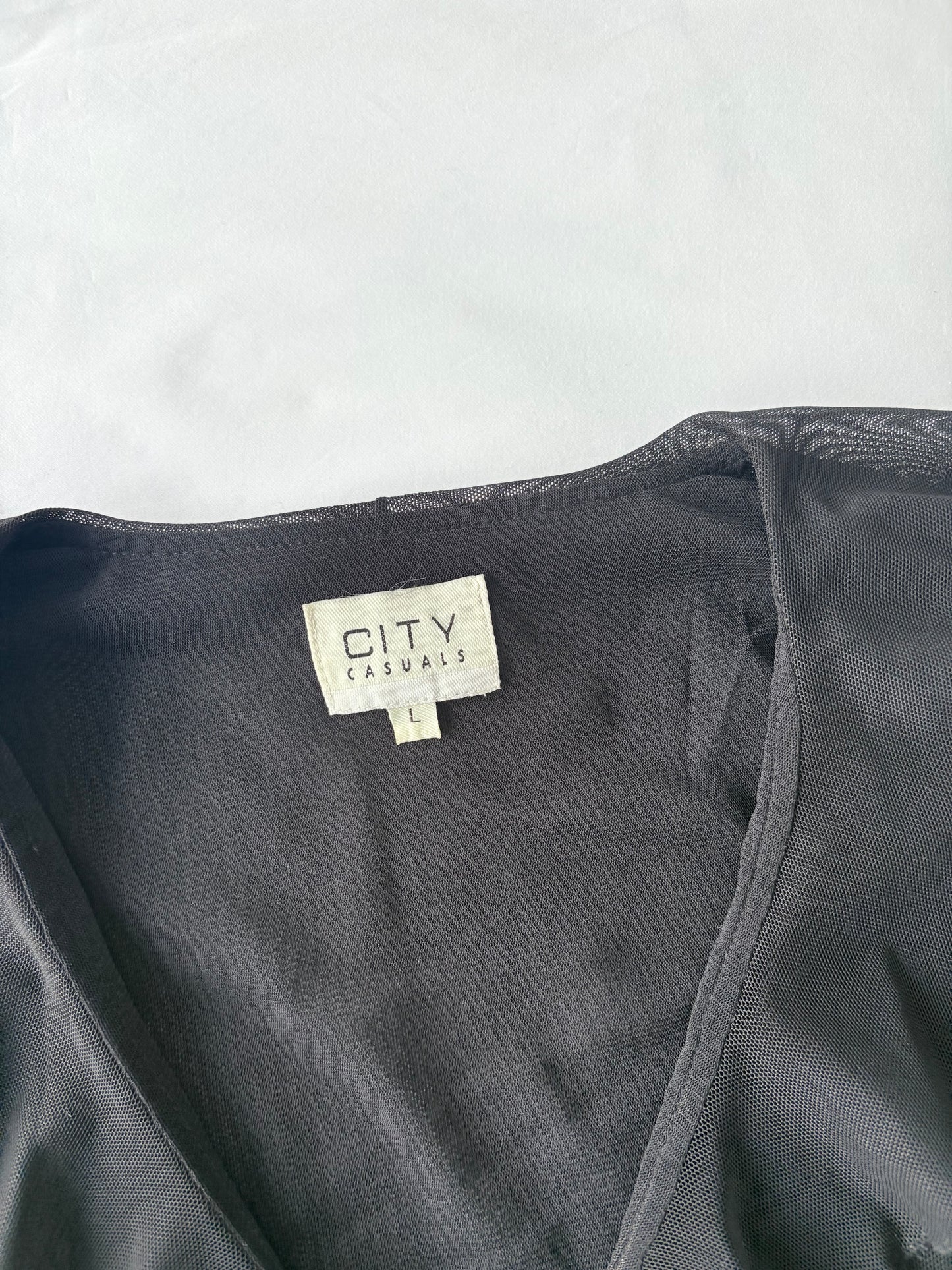 00’s Flared beaded top | Size large