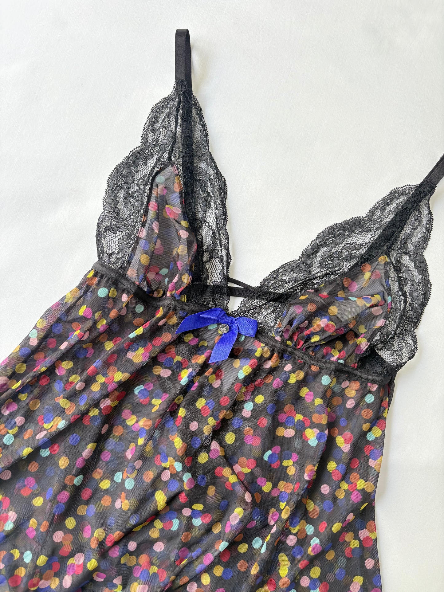 00’s Polka dot lace cami | Size 12-14