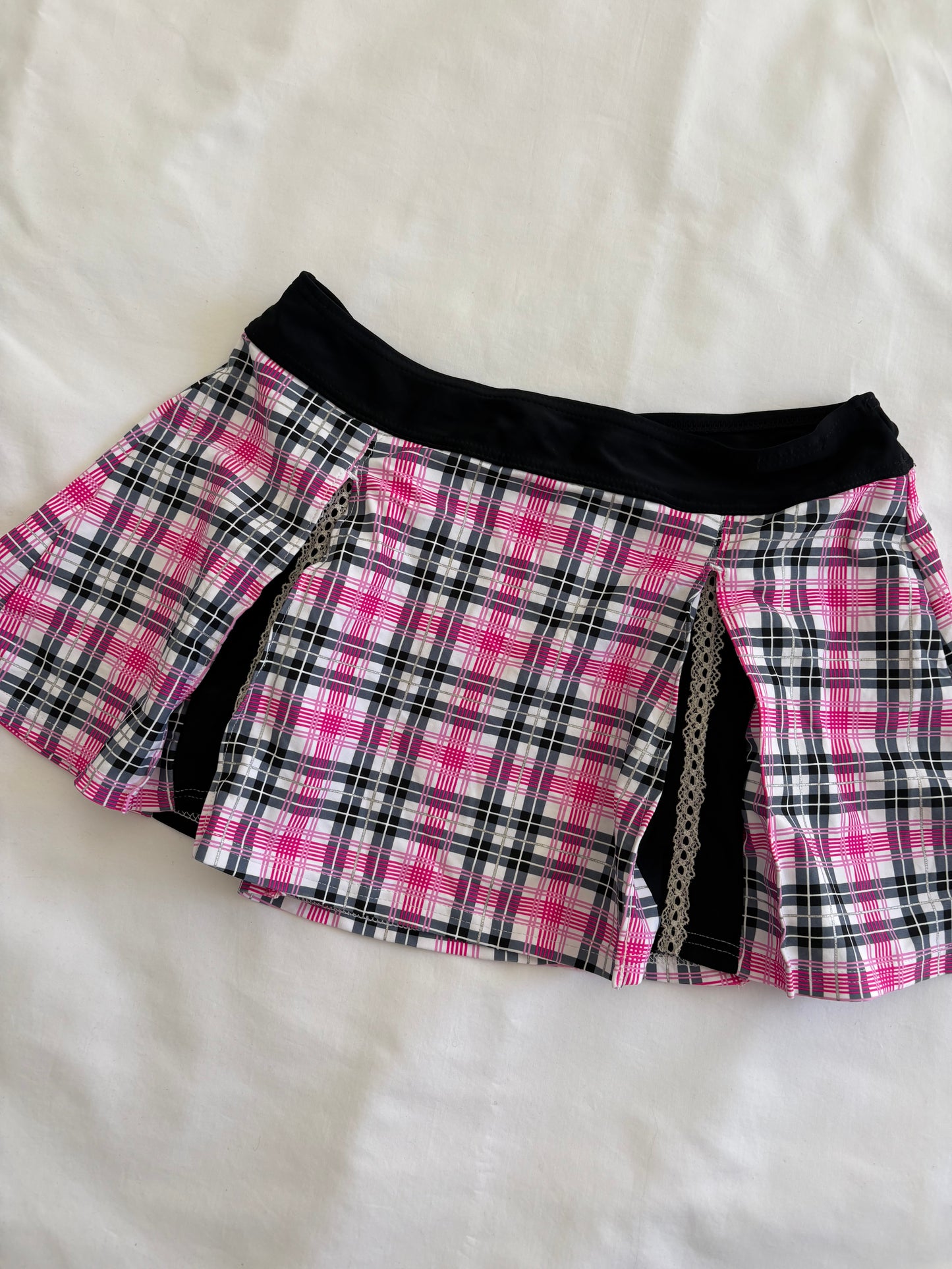 00’s Pink plaid micro mini skirt | Size 6