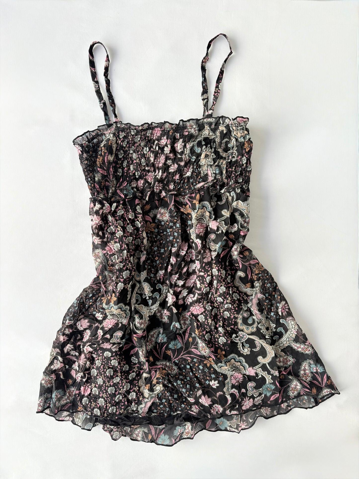 00’s Paisley longline cami | Size 8-10