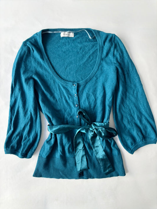00’s Teal Portmans ribbon knit | Size medium
