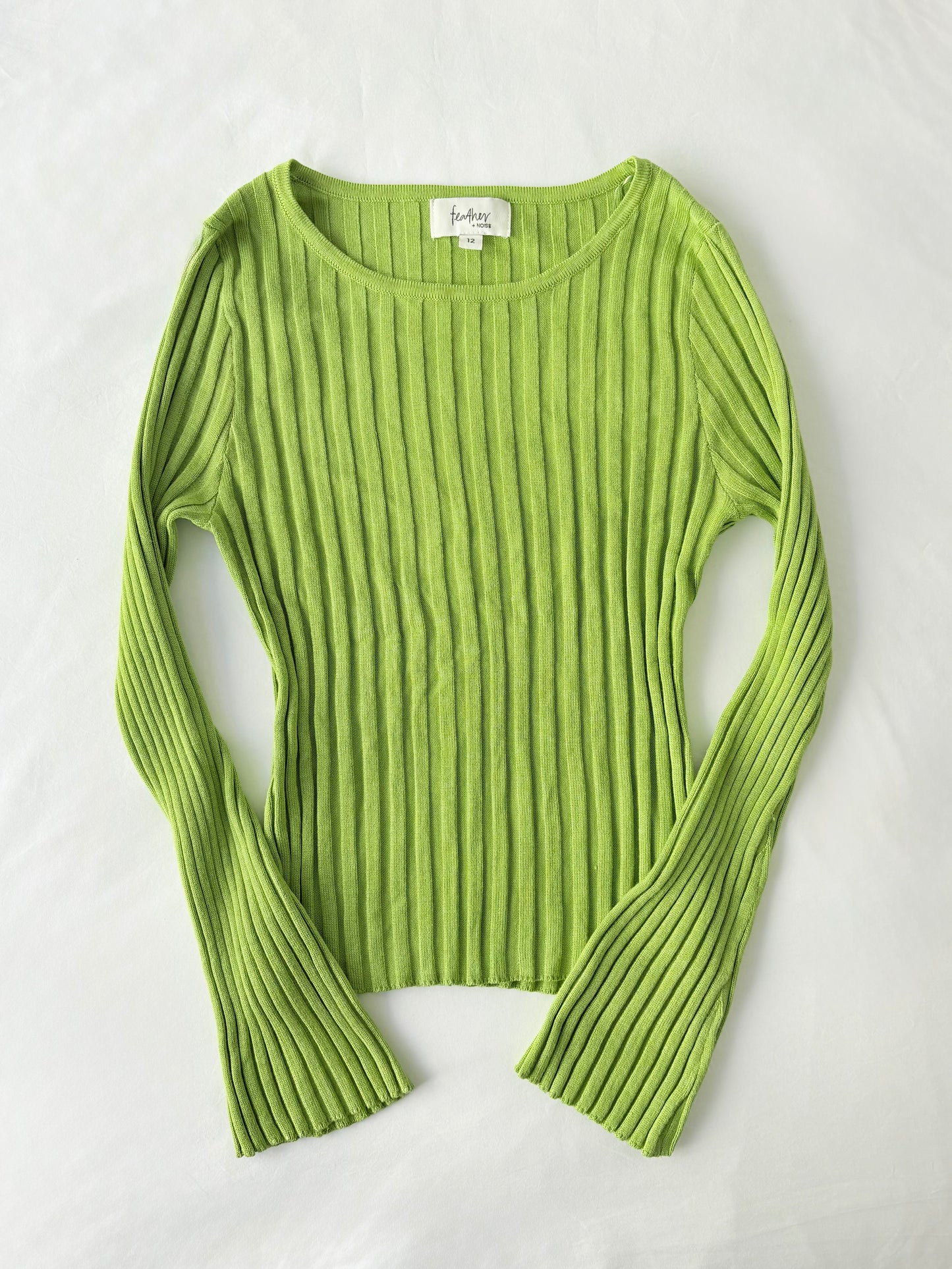 Ribbed flared long sleeve | Size 10-12