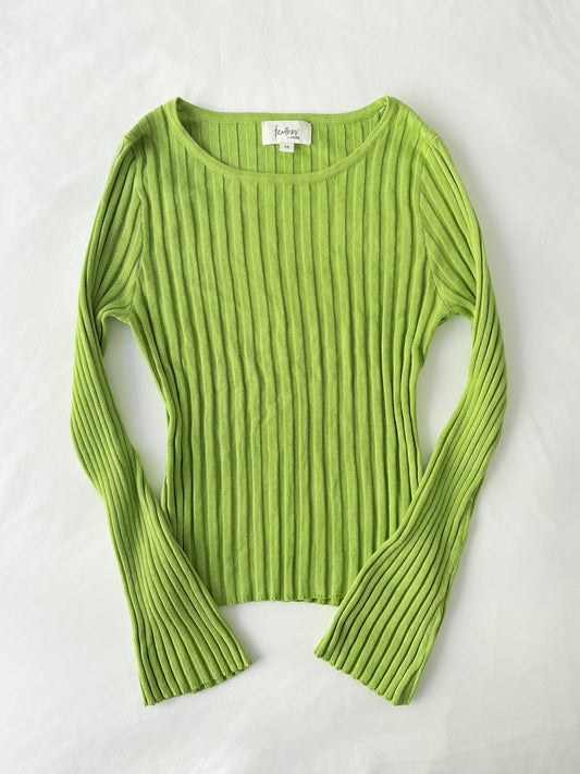 Ribbed flared long sleeve | Size 10-12