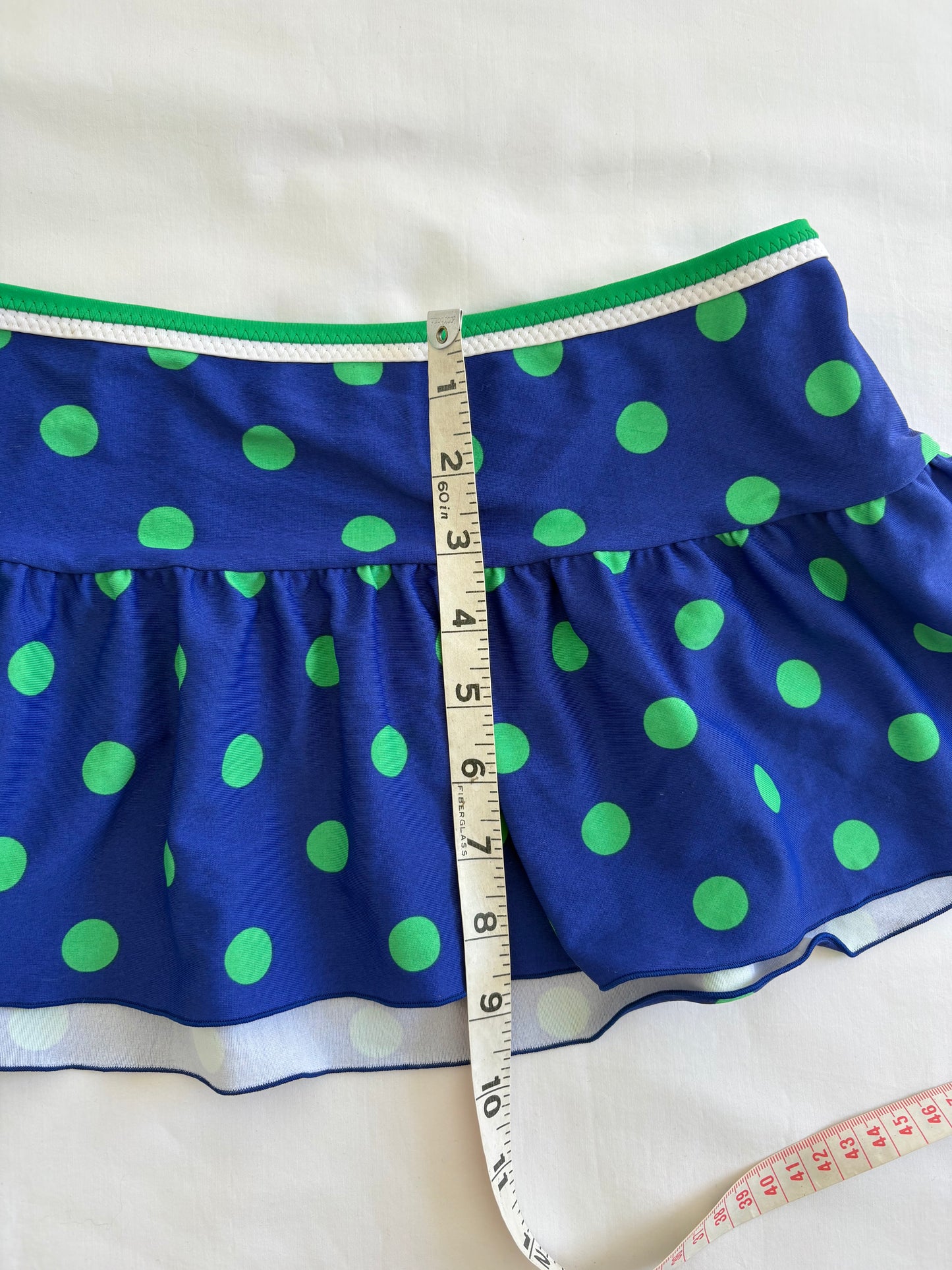00’s Blue and green micro skirt | Size 6-8