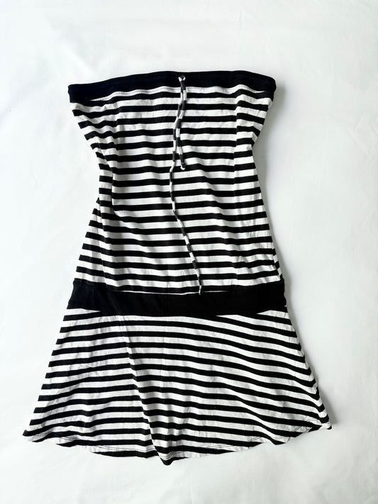 00’s Drop waist striped mini dress | Size medium