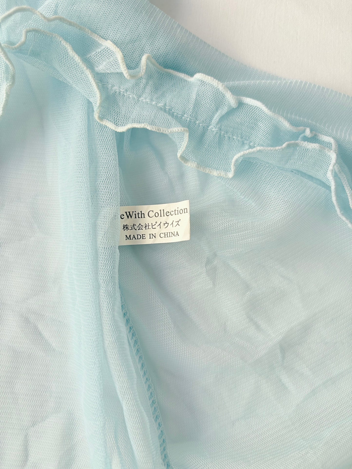 00’s Blue ruffle slip dress | Size small