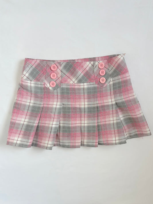 00’s C.Huey pink plaid skirt | Size 10