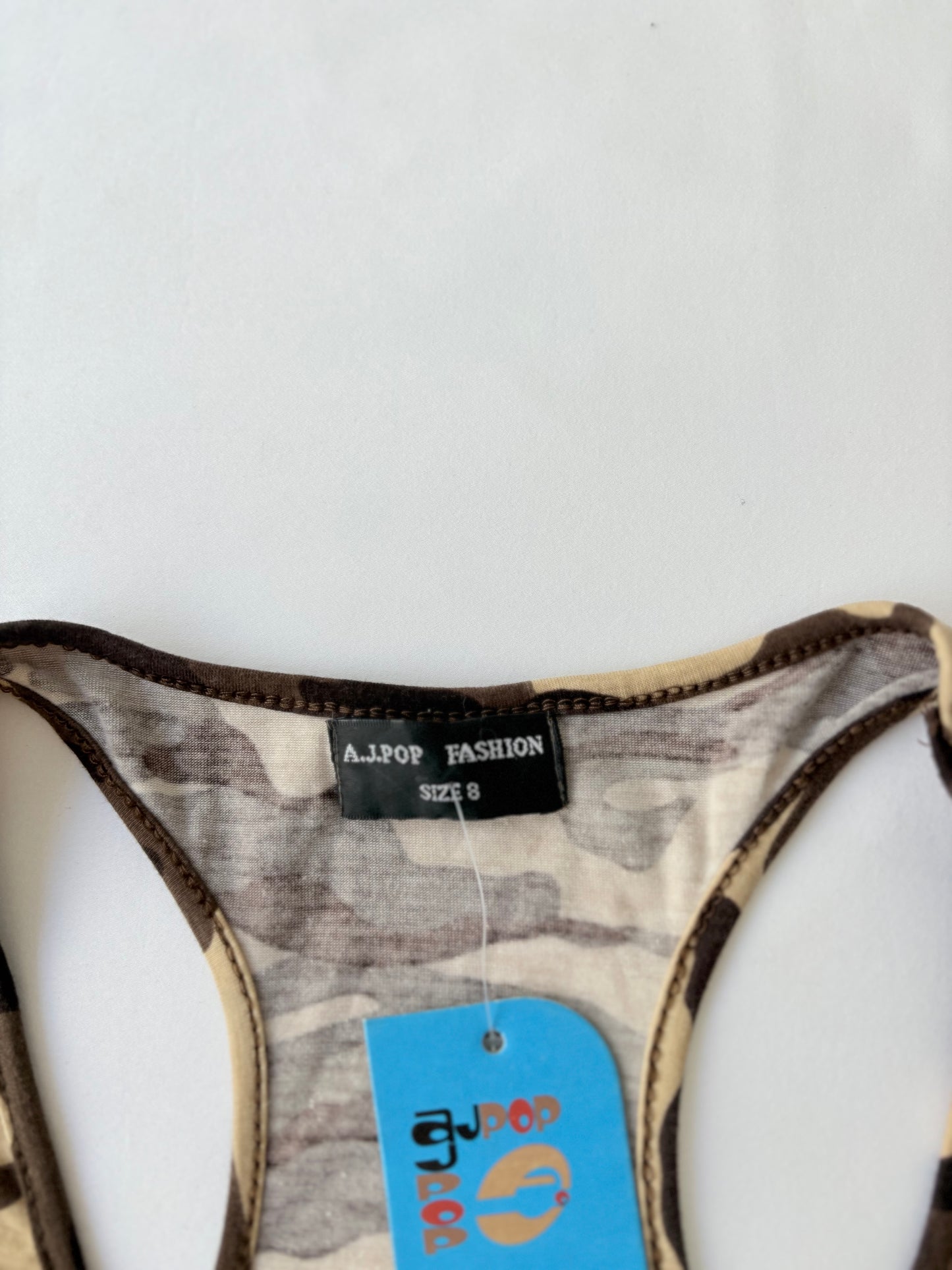 00’s Camo razor back tank | Size 10