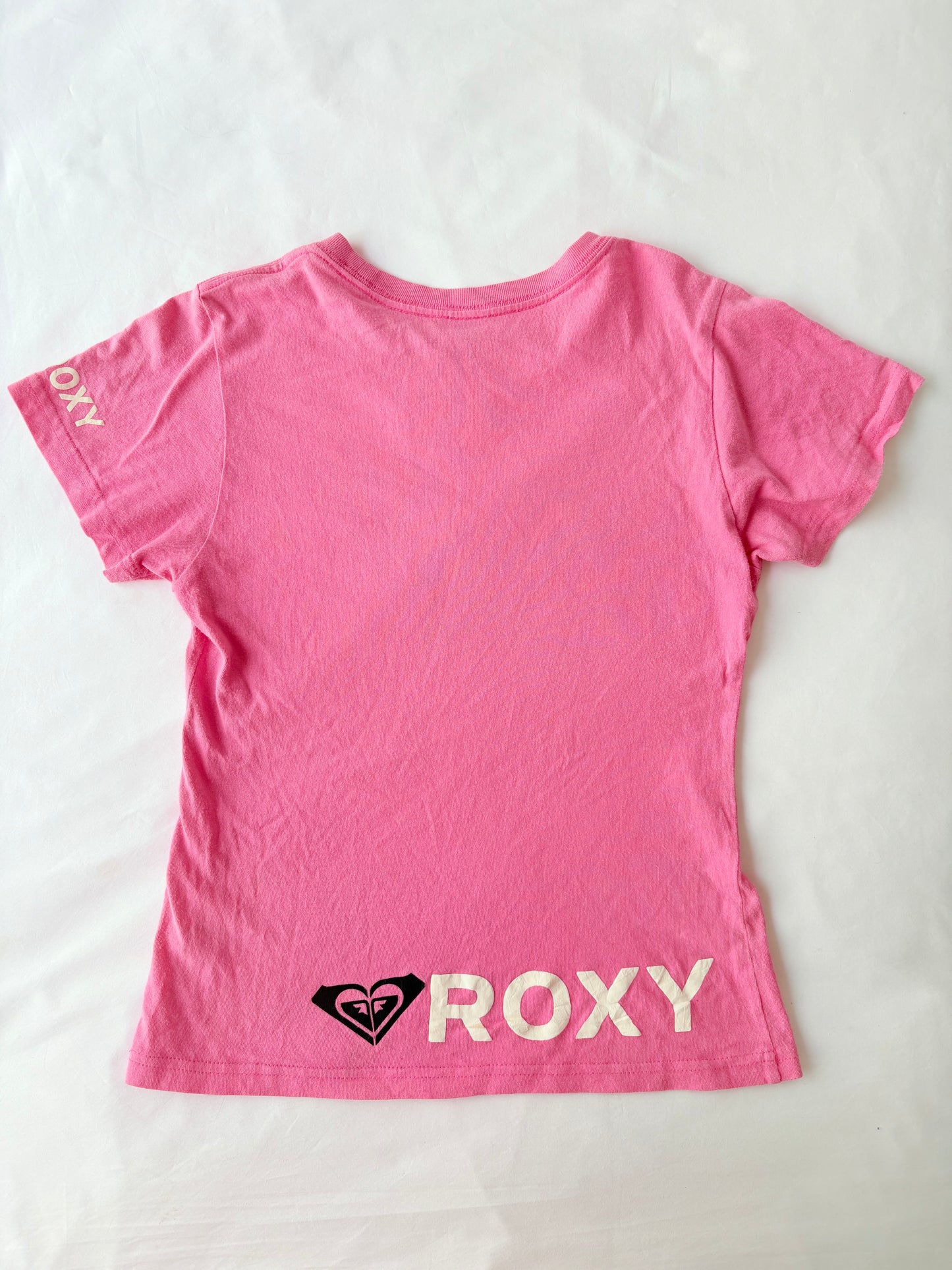 00’s Roxy pink logo tee | Size medium