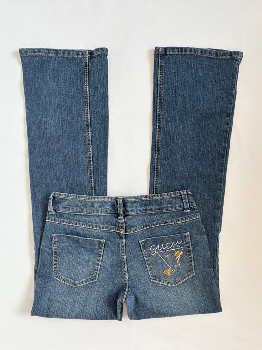 00’s Guess bedazzled bootcut jeans | Size 8
