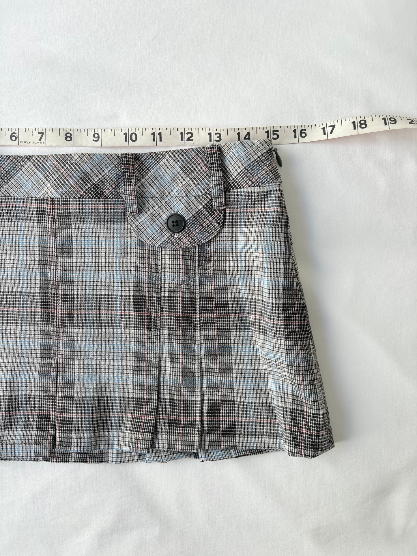 00’s Blue plaid mini skirt | Size 8