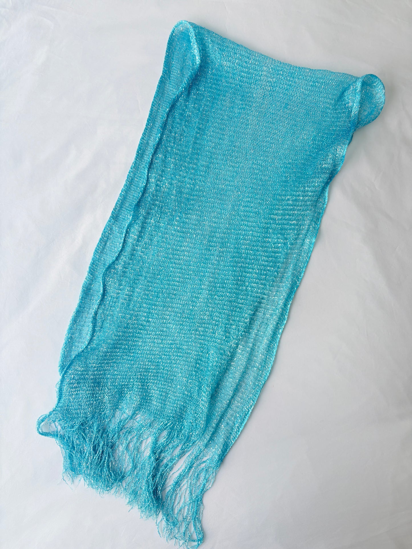 00’s Blue sparkle scarf