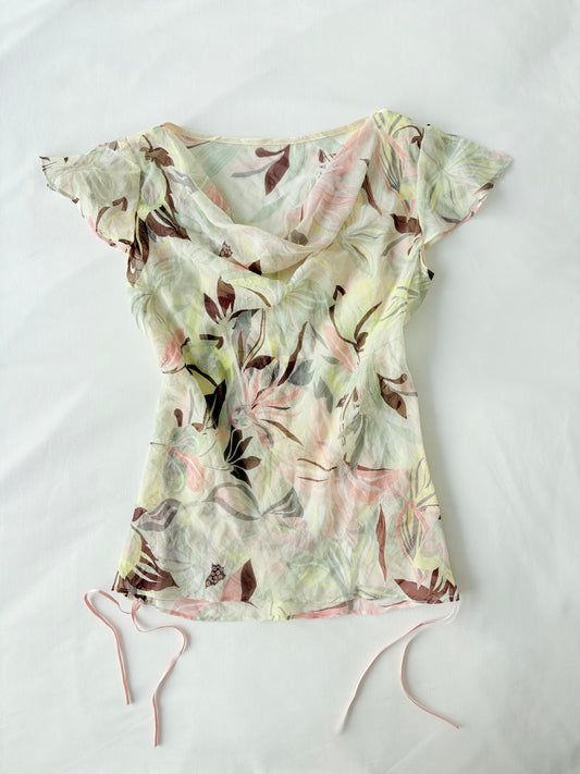 00’s Fairy cowl neck top | Size 6-8