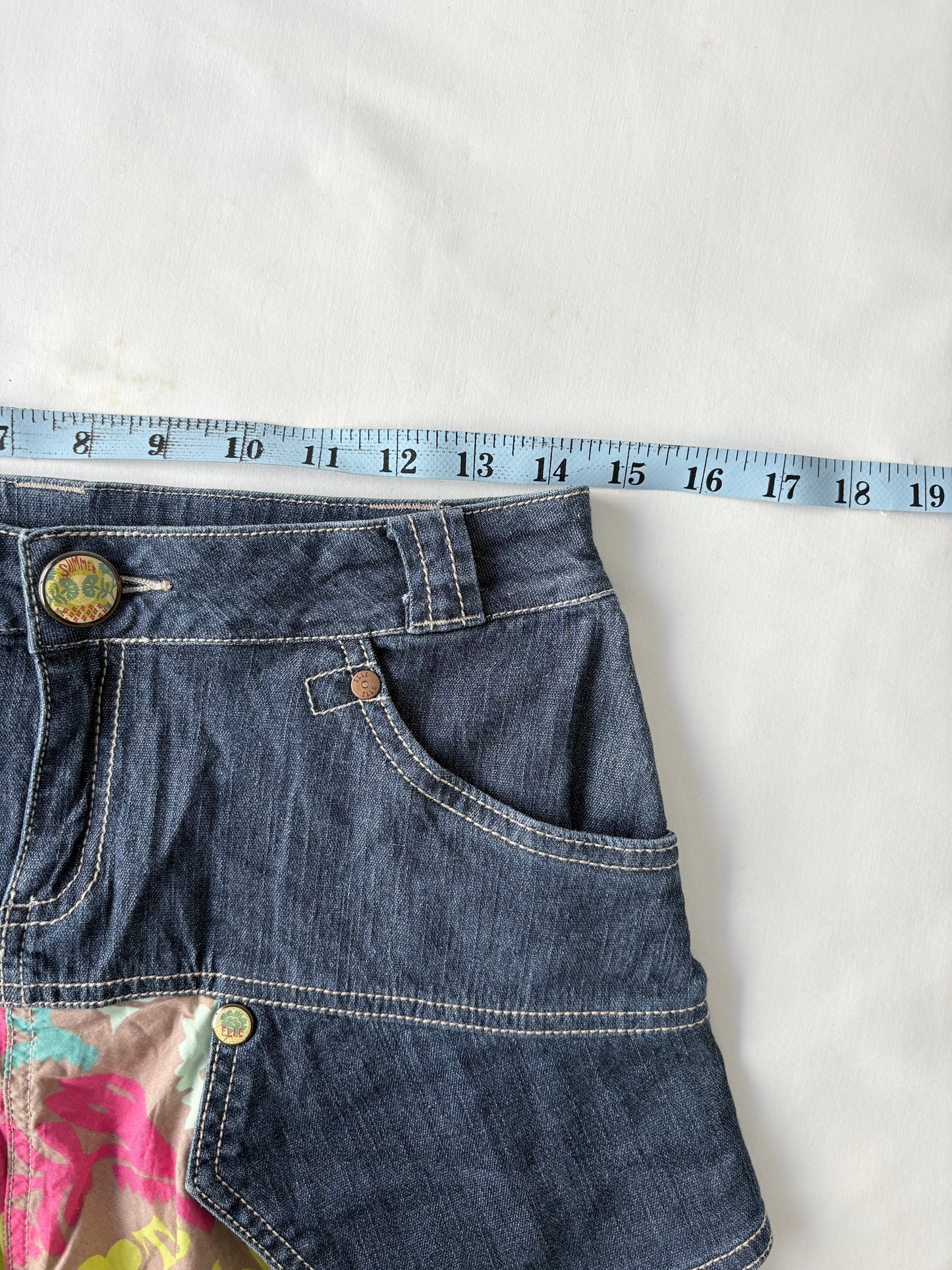 00’s Elle denim mini skirt | Size 10