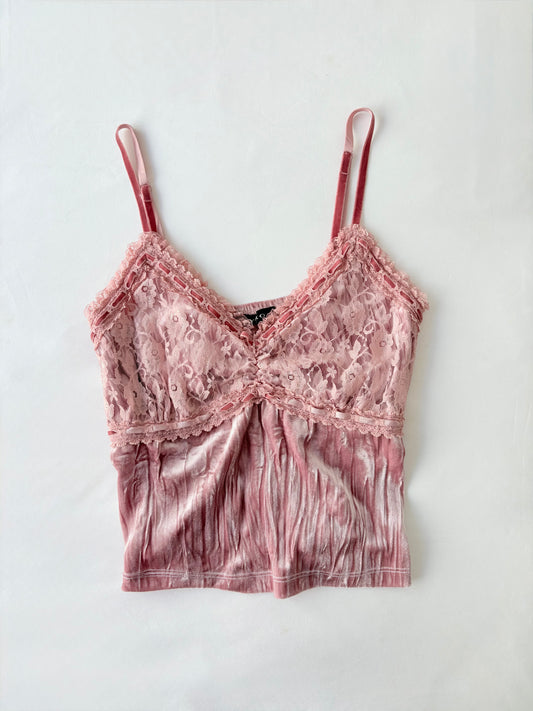 00’s Jayro pink velvet cami | Size 12