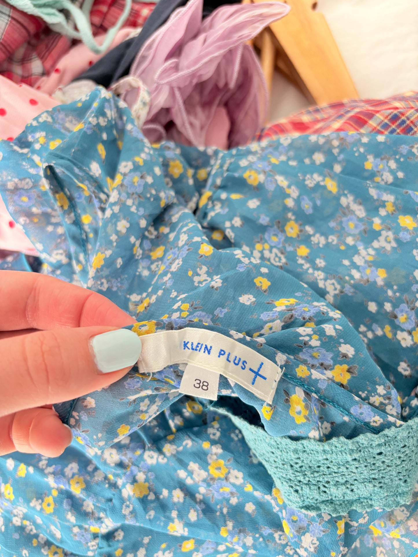 00’s Tiered blue floral cami | Size 10-12