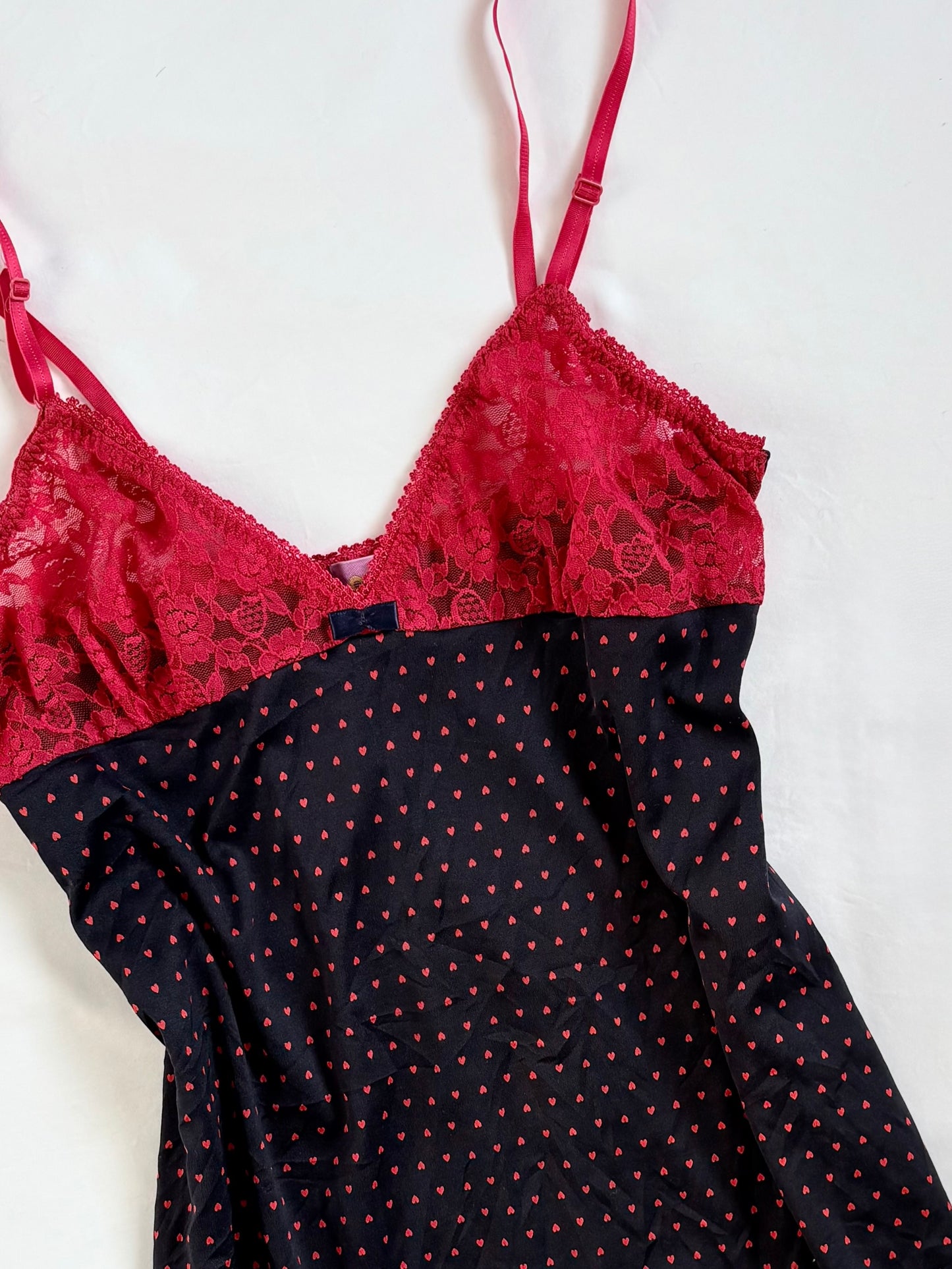 00’s Love heart lace mini dress | Size small