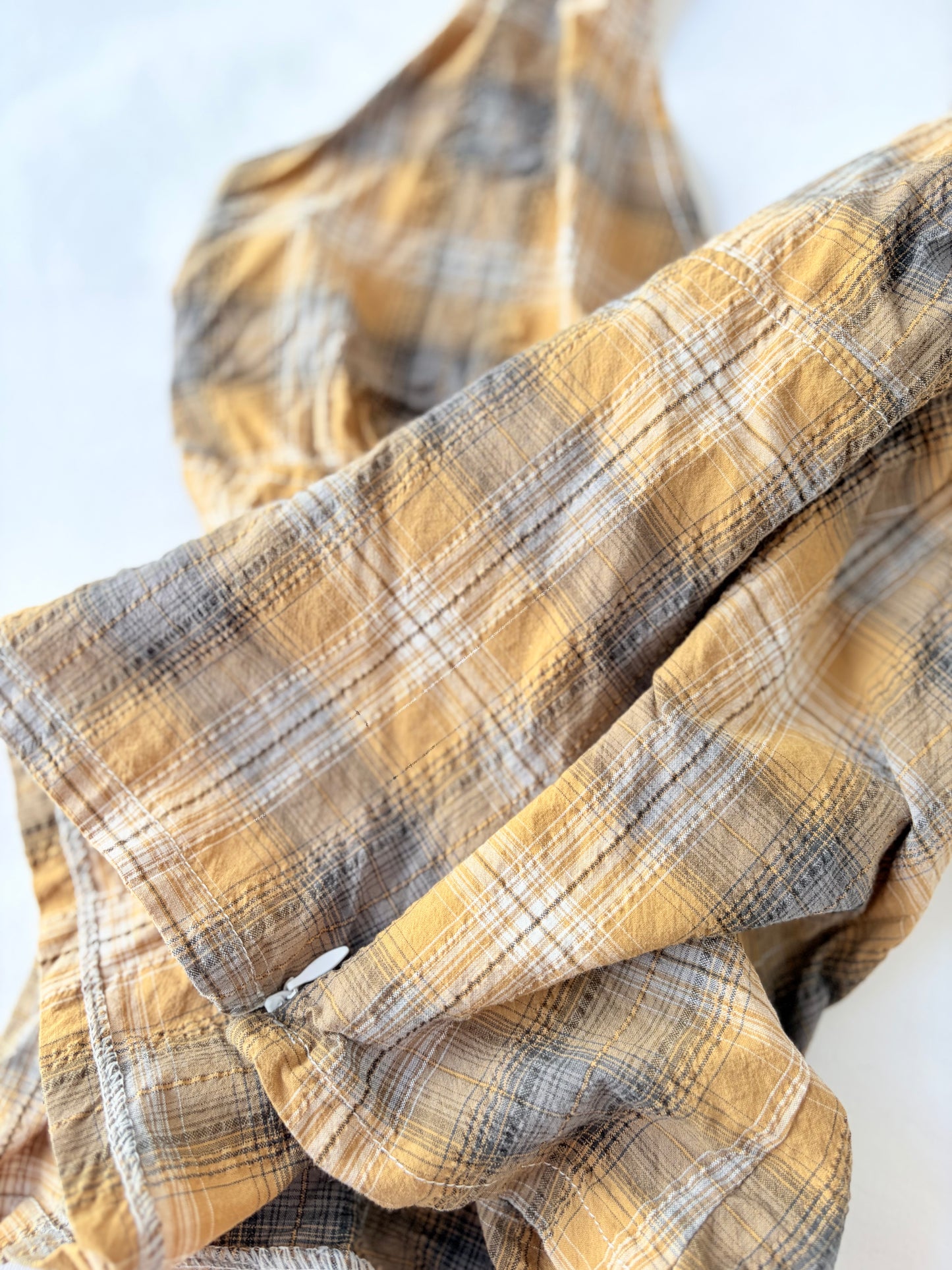 00’s Orange plaid halter tank | Size 12