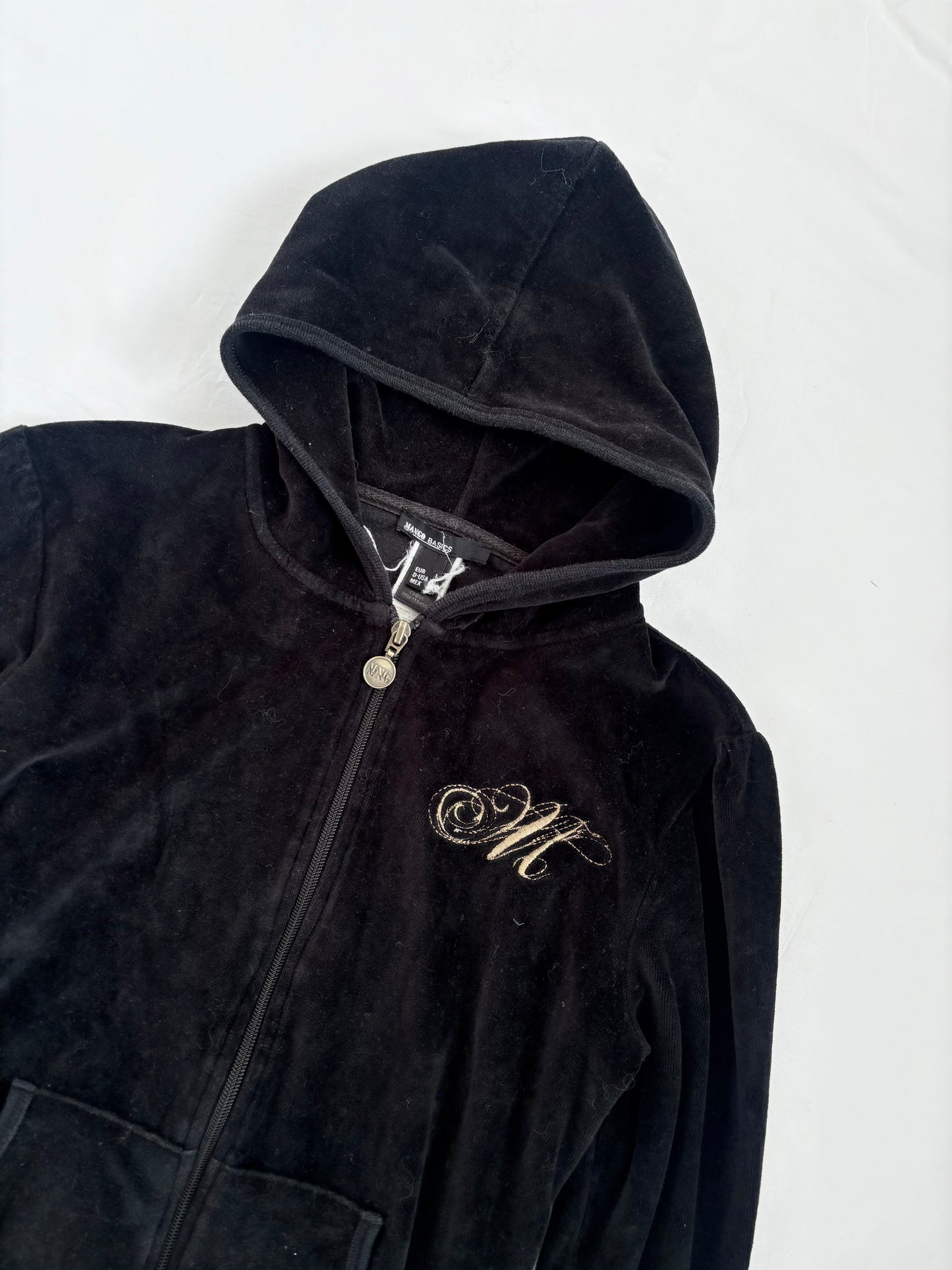 00’s Mango velour embroidered jumper | Size medium