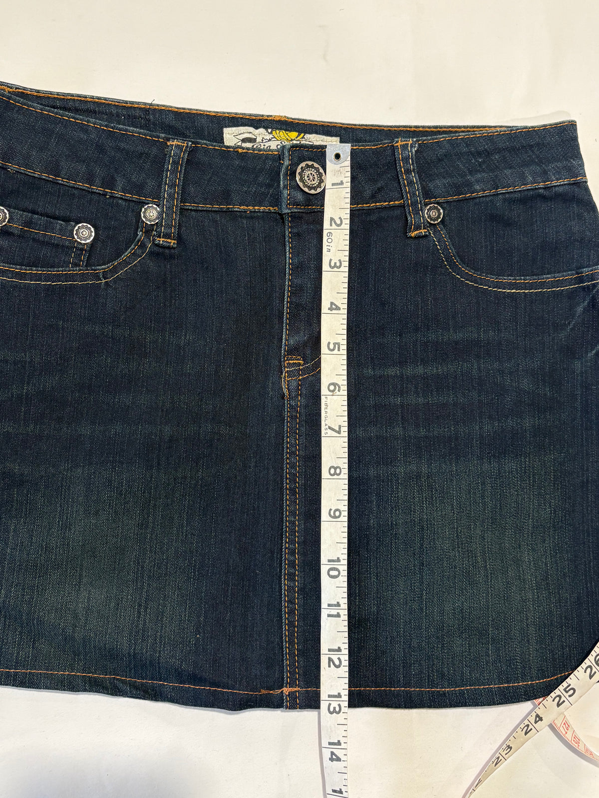 00’s Angel wings denim skirt | Size 10