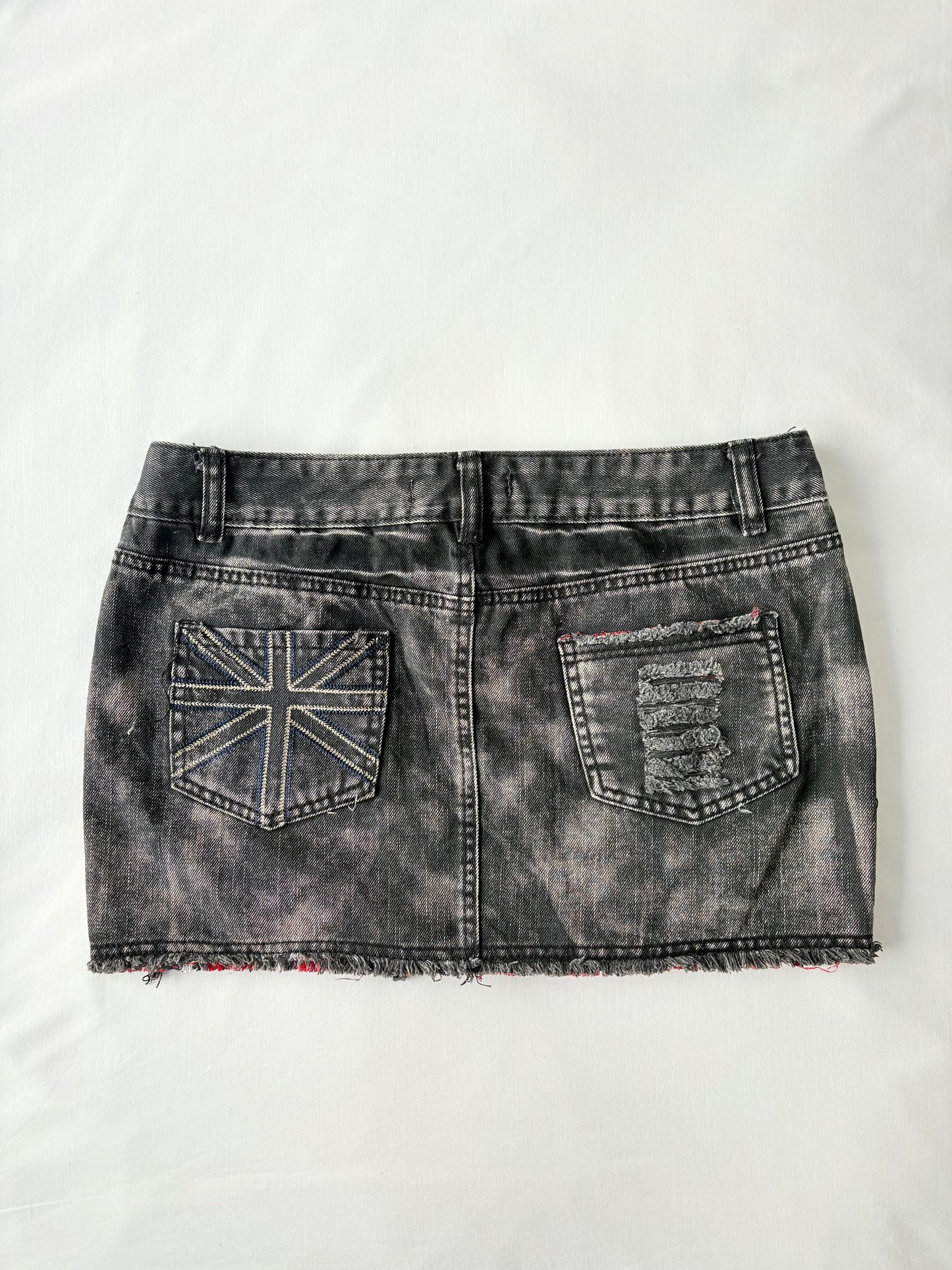 00’s Union Jack denim skirt | Size 10