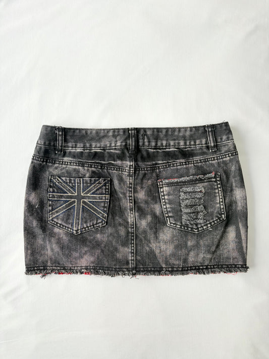 00’s Union Jack denim skirt | Size 10