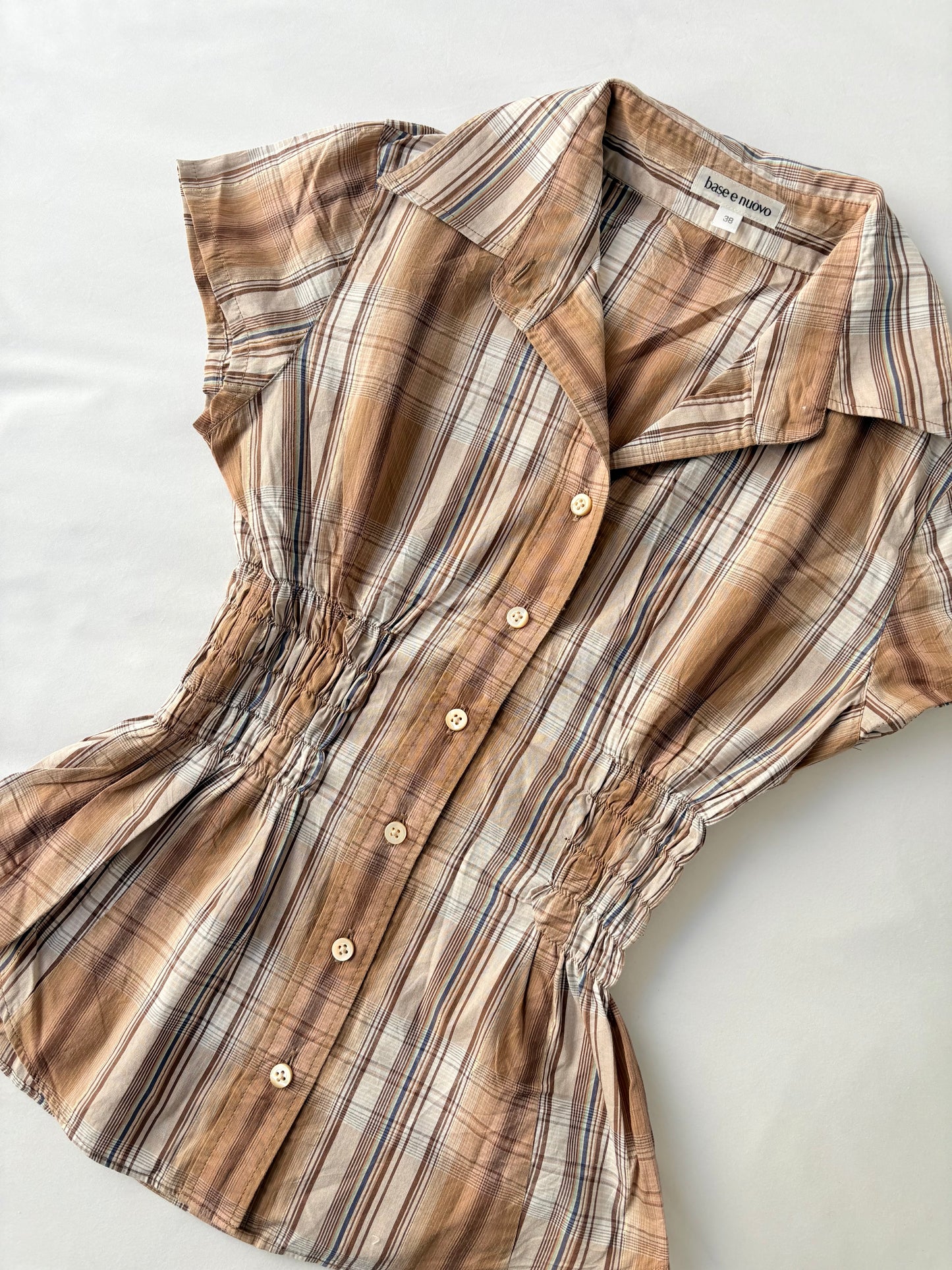00’s Base e Nuovo cinched shirt | Size 8