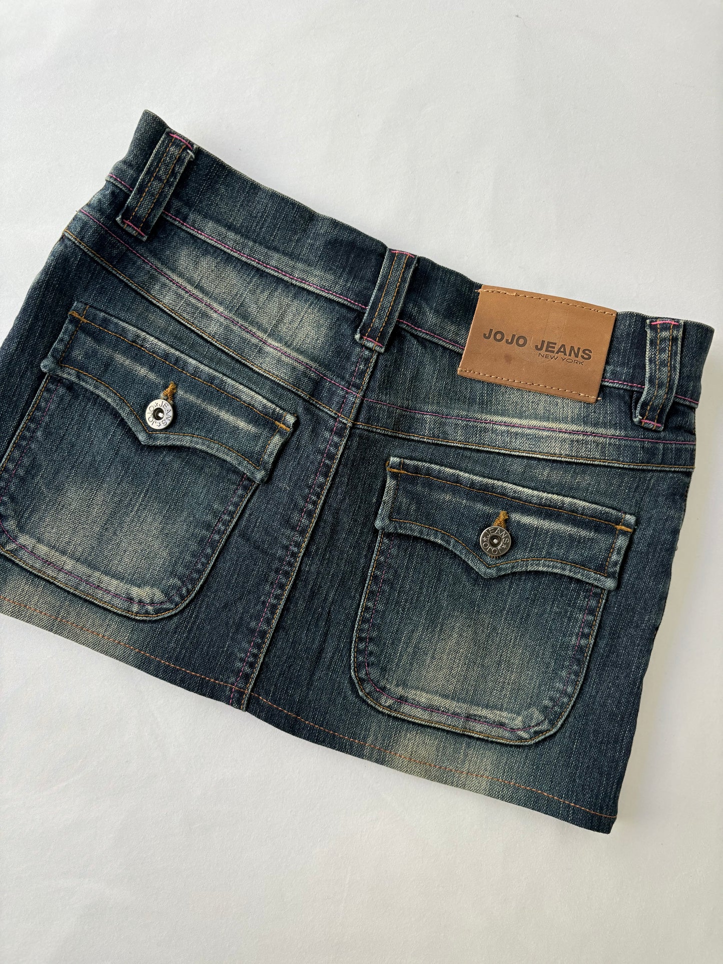 00’s Jojo grommet denim skirt | Size 8