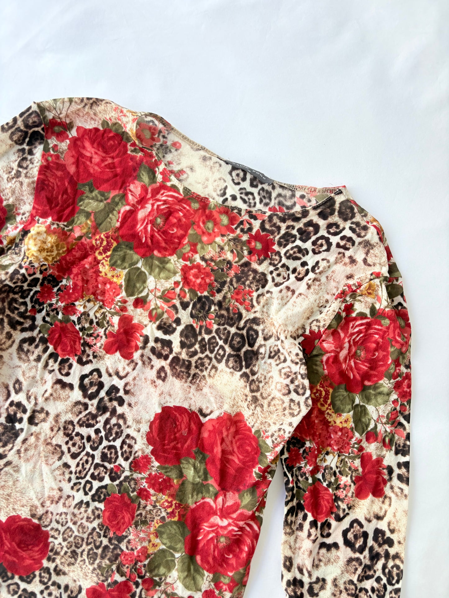 00’s David Pond leopard top | Size 12-14