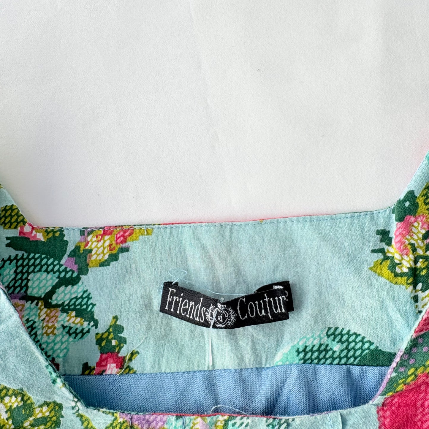 00’s Milkmaid blue floral top | Size 10