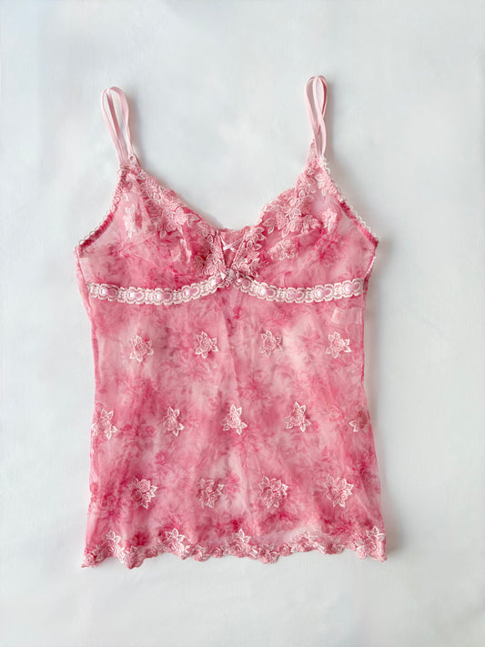 00’s Pink Triumph ribbon cami | Size 10