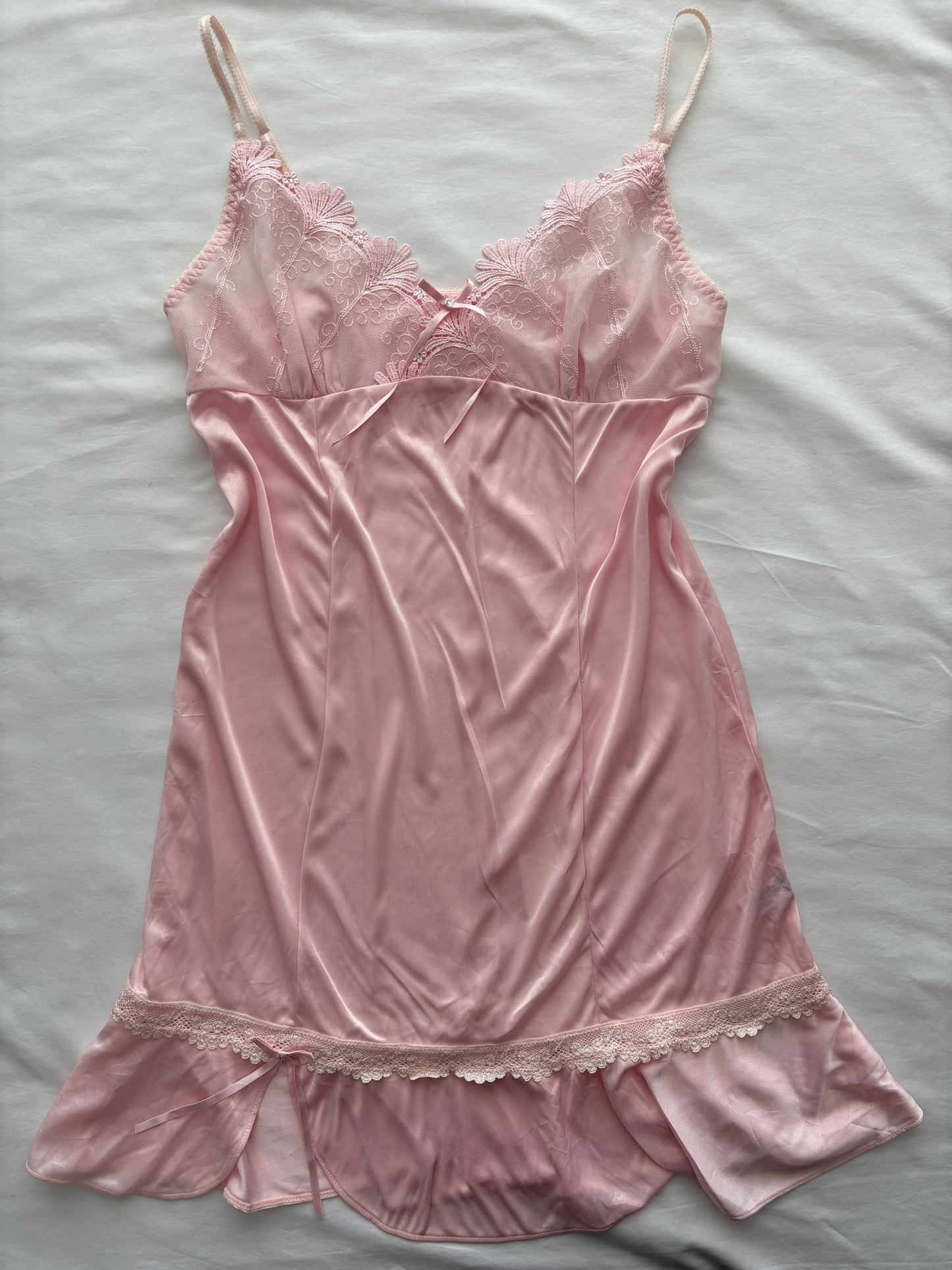 90’s Baby pink mini slip dress | Size 8