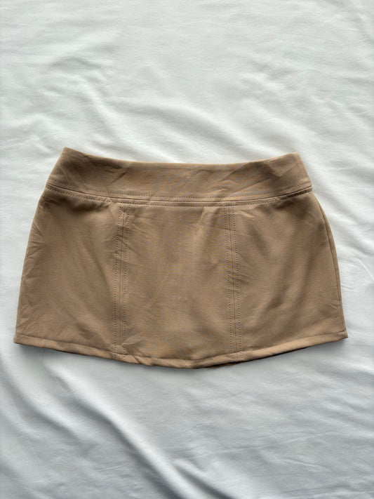 00’s Tan Micro mini skirt | Size 6