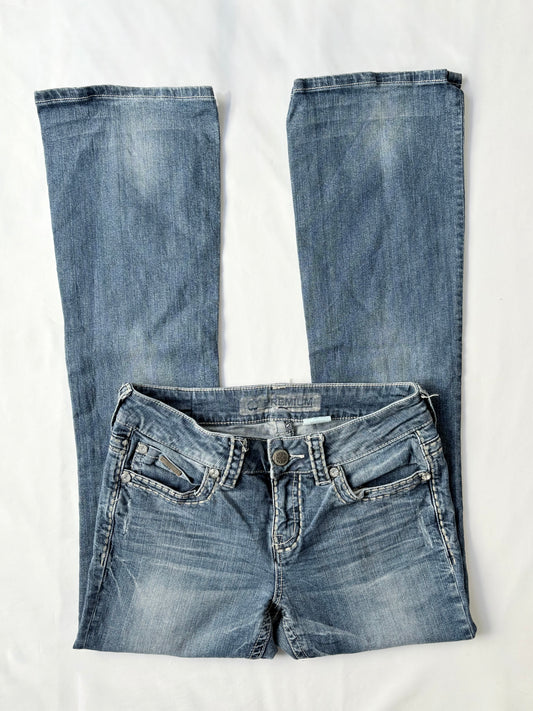 00’s Contrast stitch bootcut jeans | Size 12