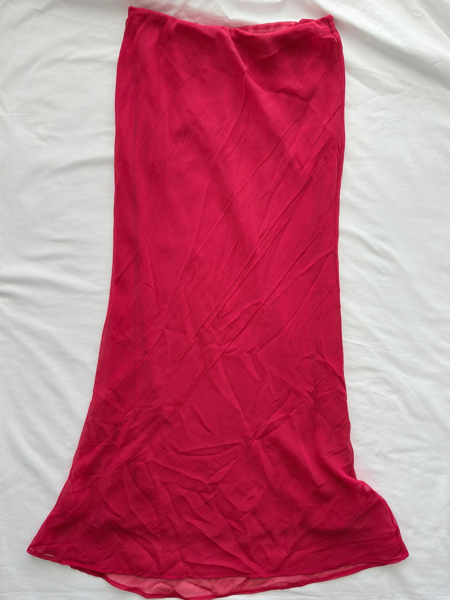 00’s Hot pink maxi skirt | Size 10