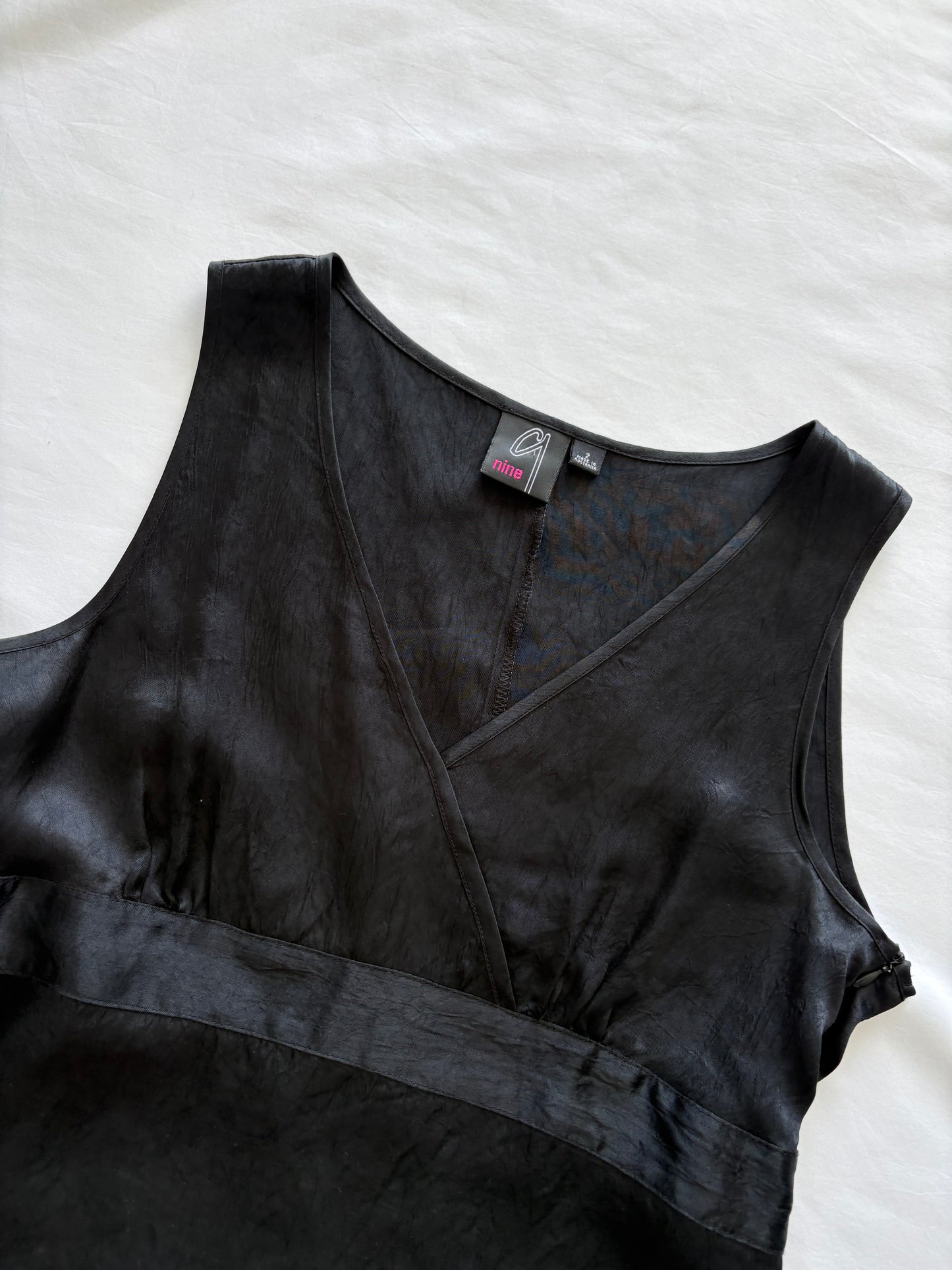 00’s Black satin cami | Size 12