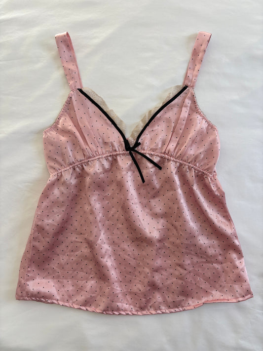 00’s Pink polka dot cami | Size 12
