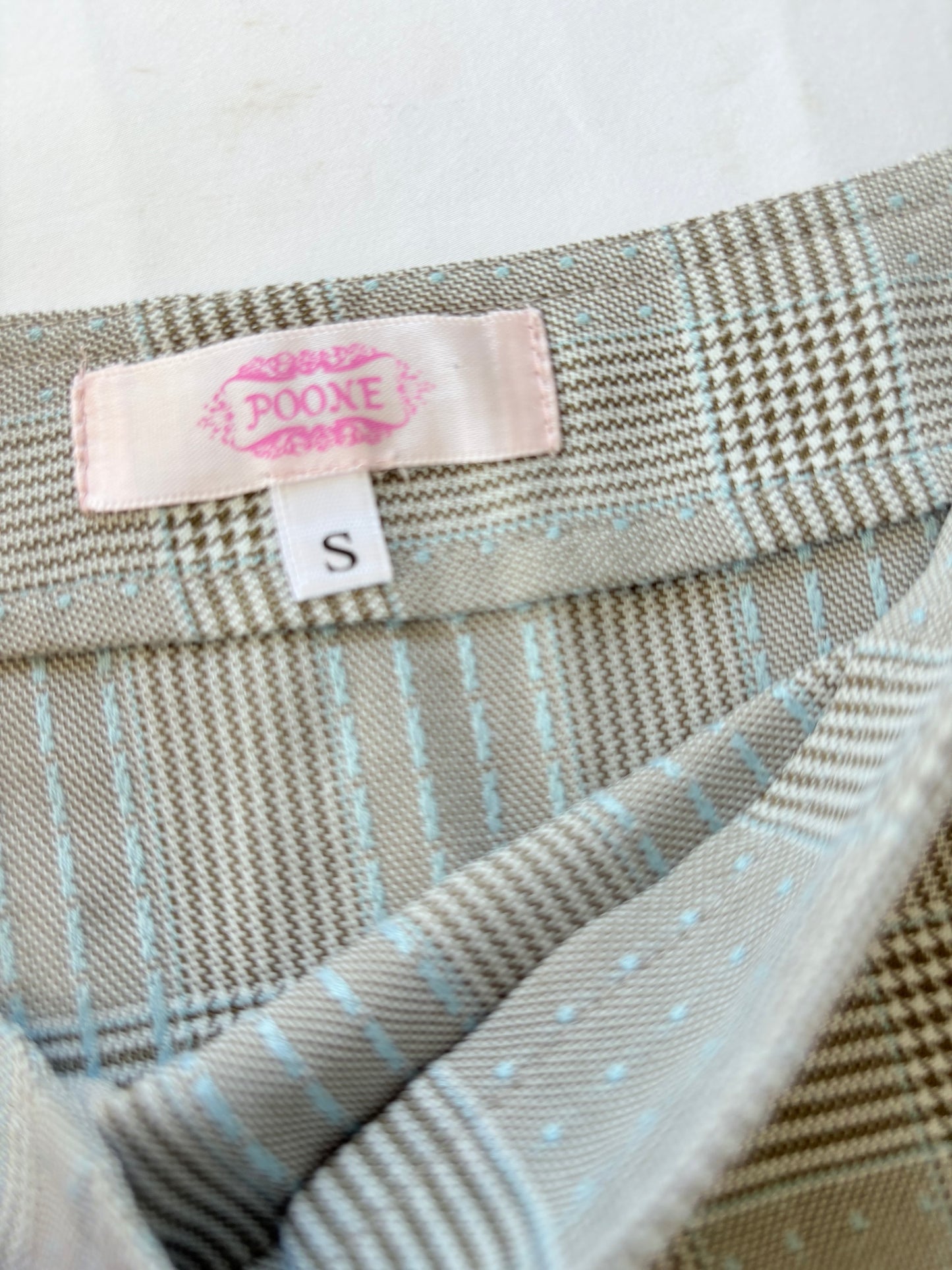 00’s Poone baby blue ribbon mini skirt | Size 8