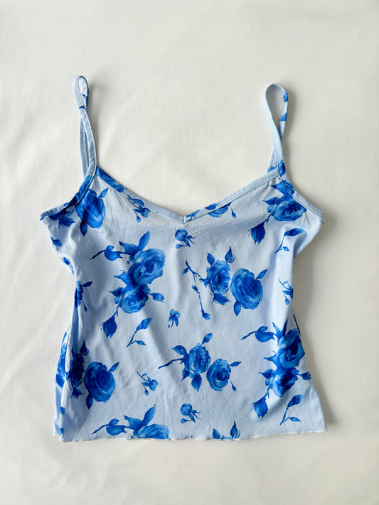 00’s Blue rose cami | Size 8