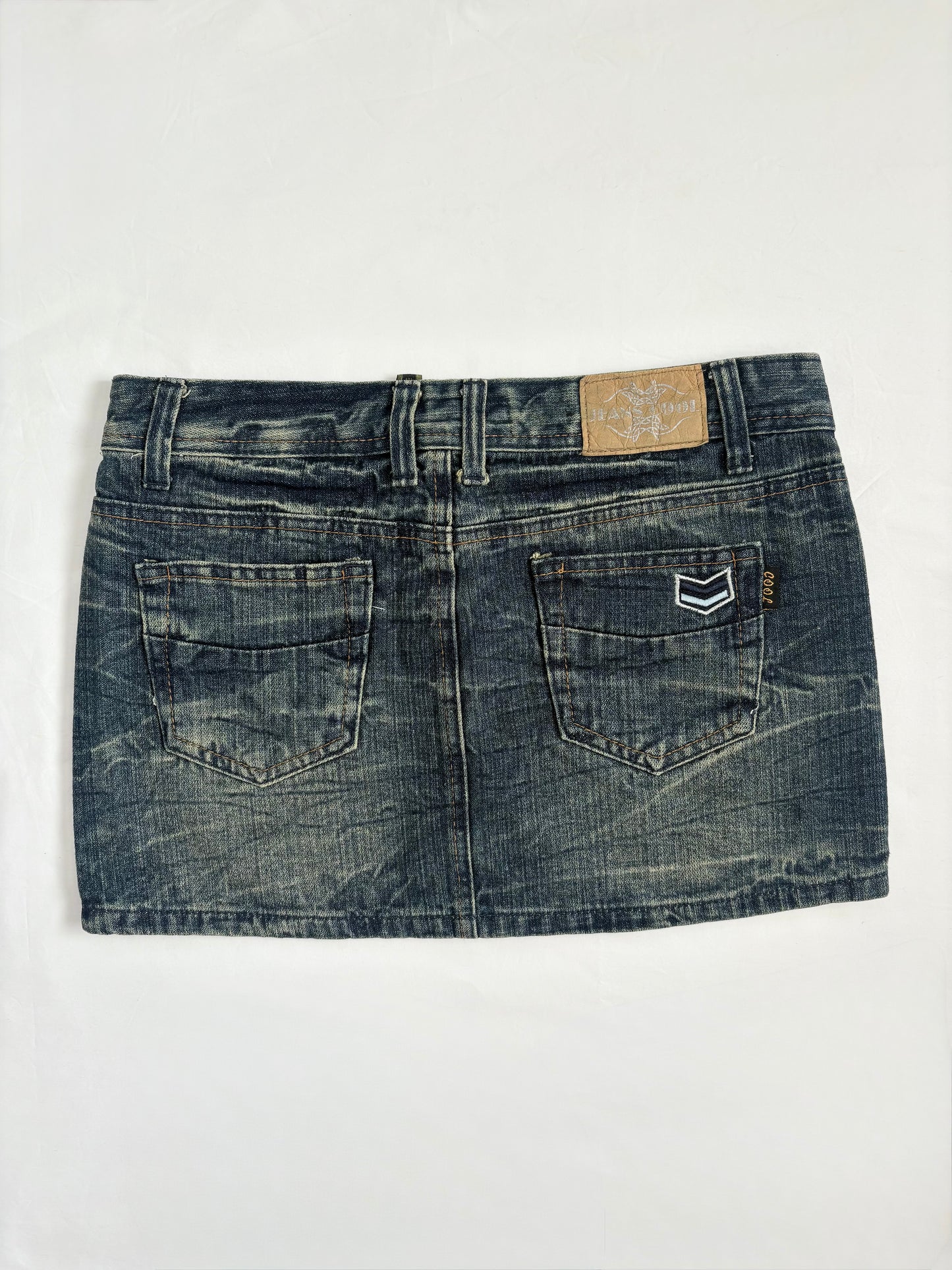 00’s Denim studded mini skirt | Size 12