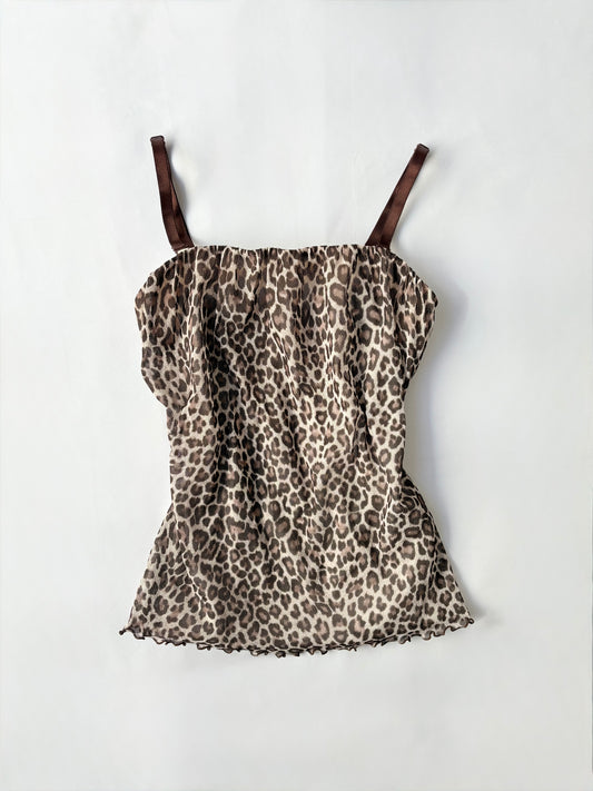 00’s Leopard Japanese top | Size 6