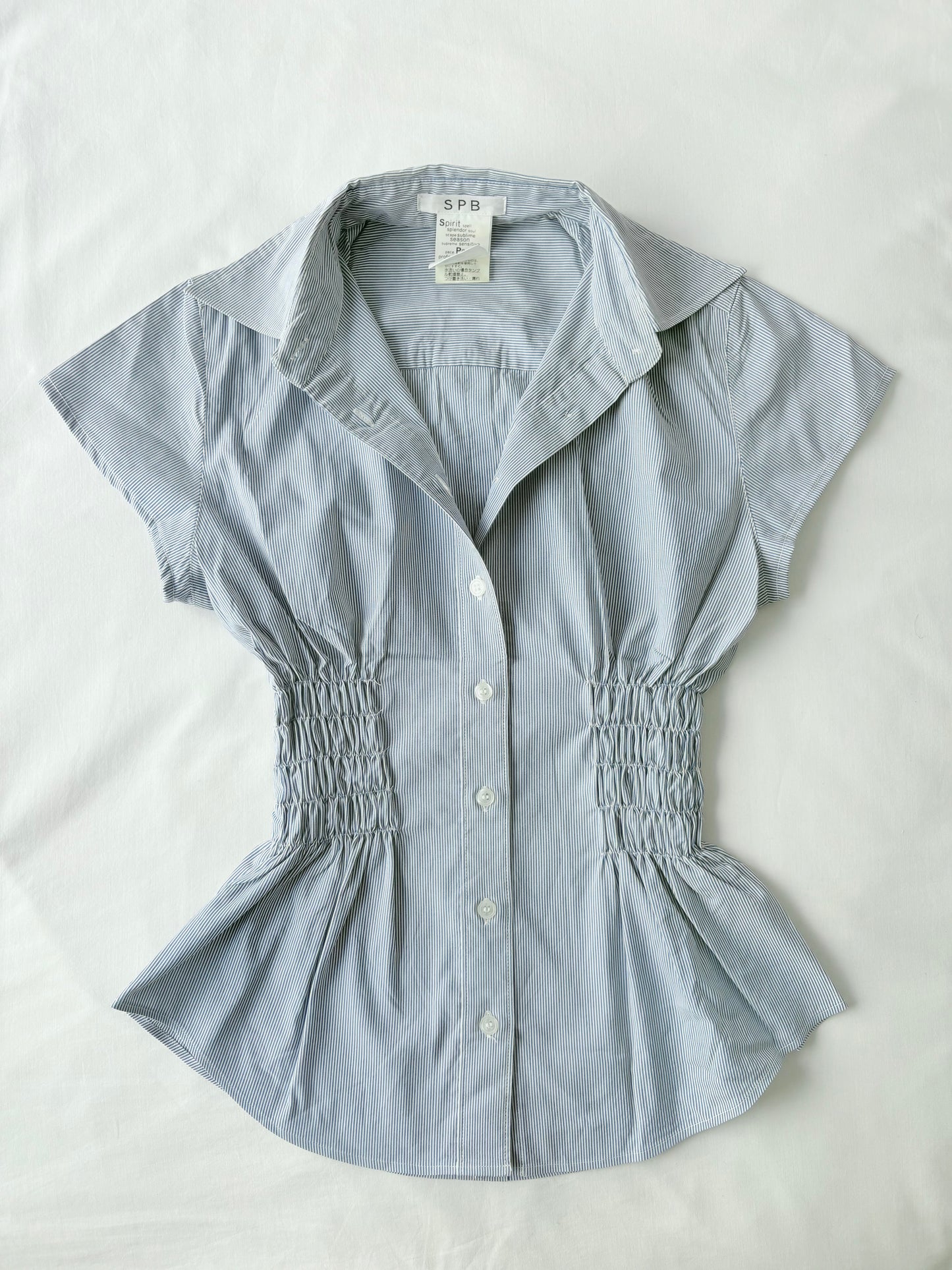 00’s SPB cinched blue shirt | Size 10-12
