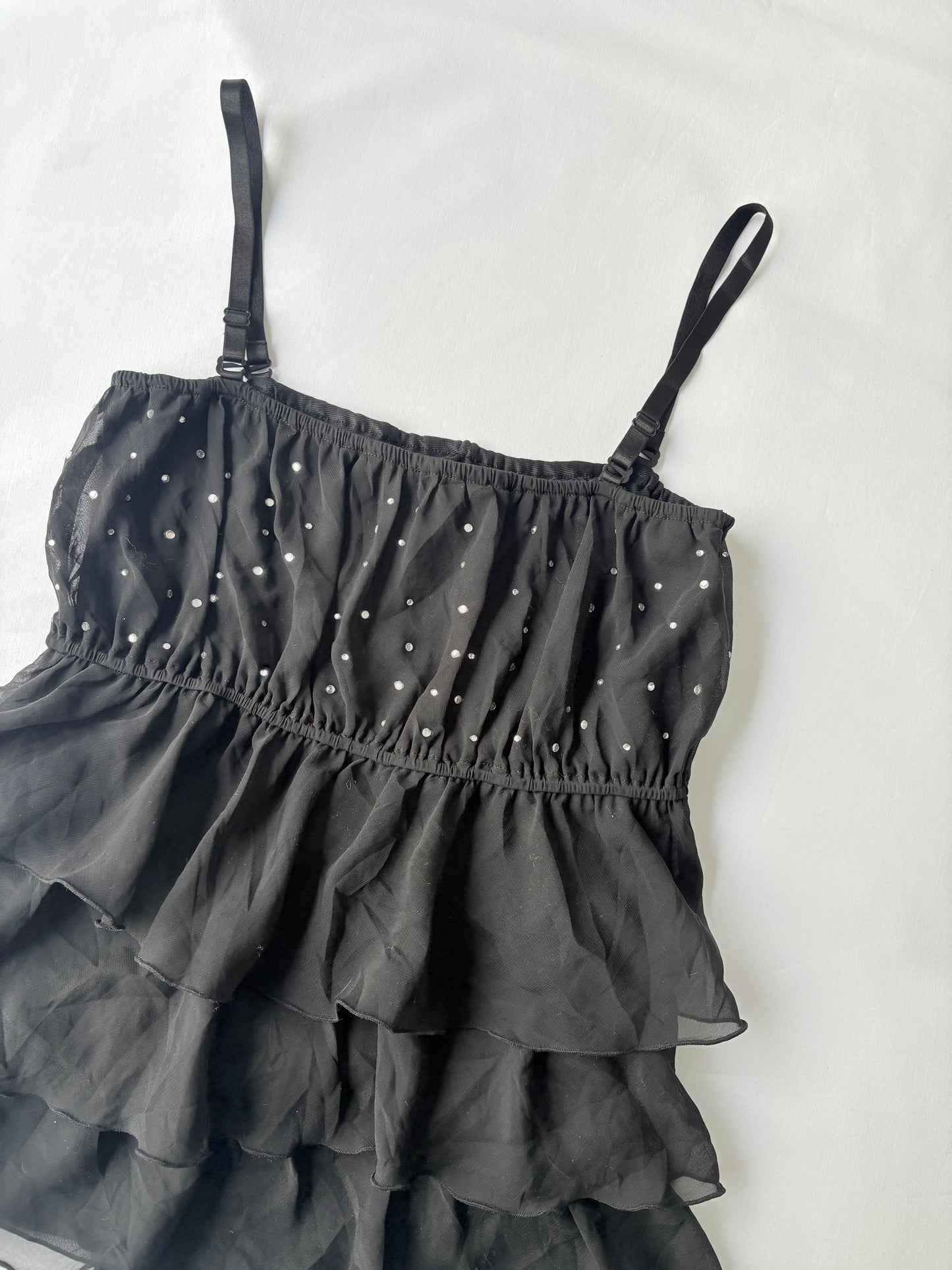 00’s Pinky girls ruffle cami | Size 6-8